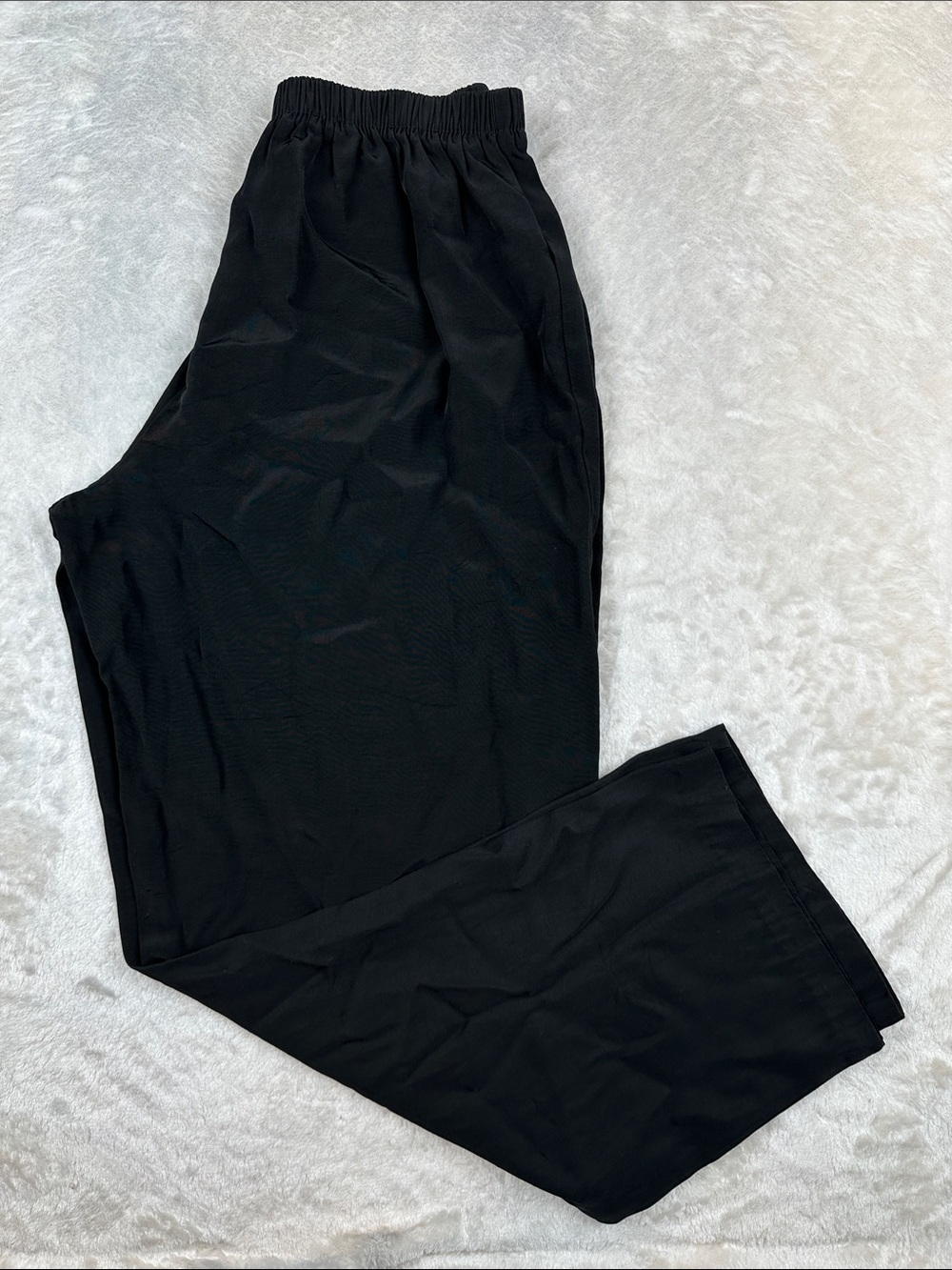 Vintage Niki Taylor Black Pull On Dress Pants Small USA Rayon Acetate Elastic